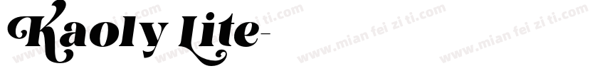 Kaoly Lite字体转换